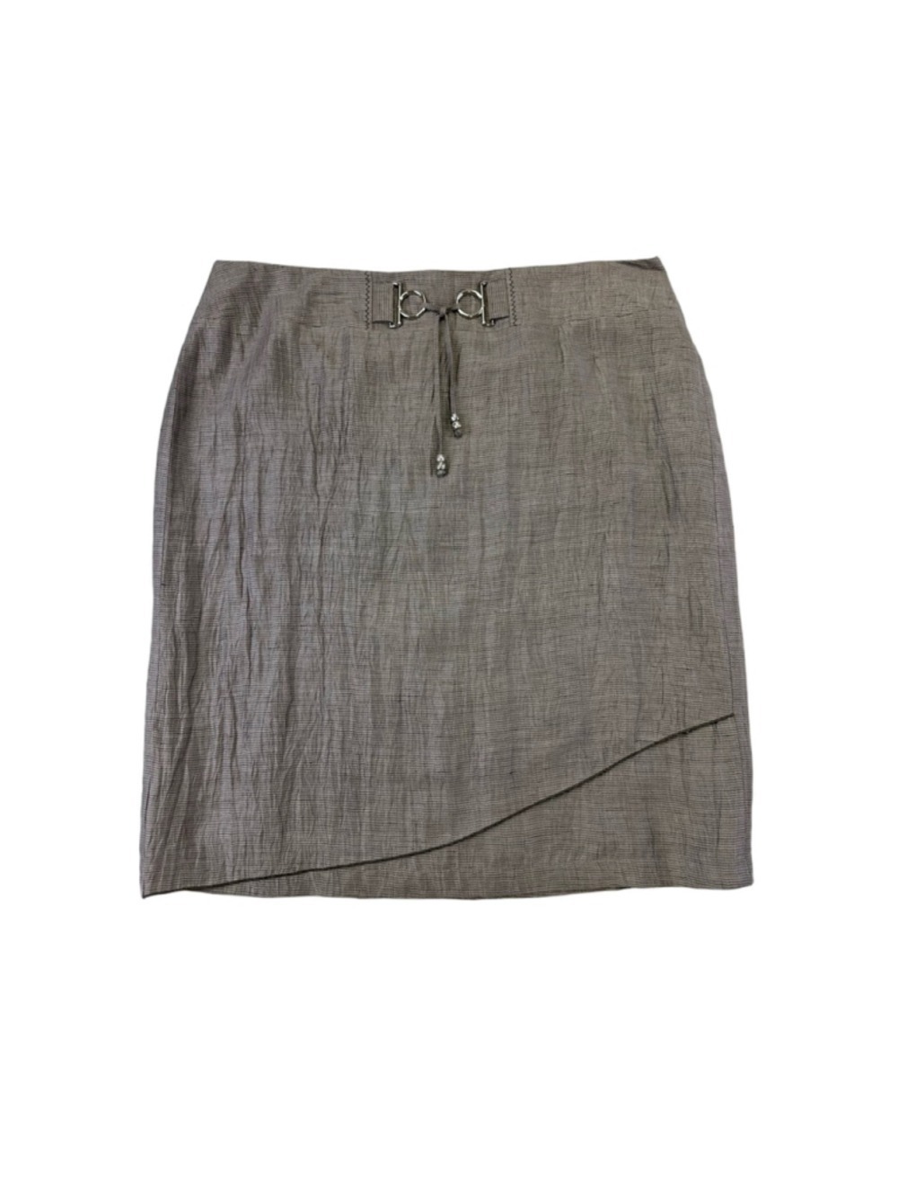Gerry Weber Taupe Textured Skirt Asymmetrical Hem Womens size 14 European Style